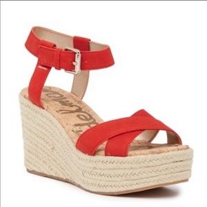NWOT Sam Edelman Wedge Espadrilles - Burnt Orange
